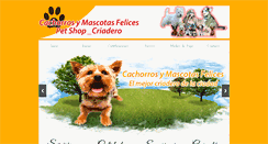 Desktop Screenshot of cachorrosymascotasfelices.com